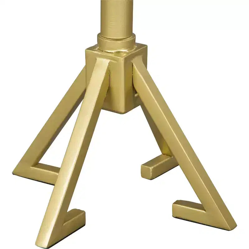 Table d'appoint Augustus marbre blanc - ZM Home : Cadre rond moderne en fer, finition dorée, 55,88 cm de hauteur, 27,94 cm de largeur, capacité de 20,41 kg