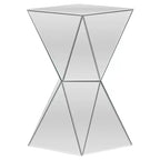 Rebecca Contemporary Multi-Faceted Mirrored Side Table - Baxton Studio