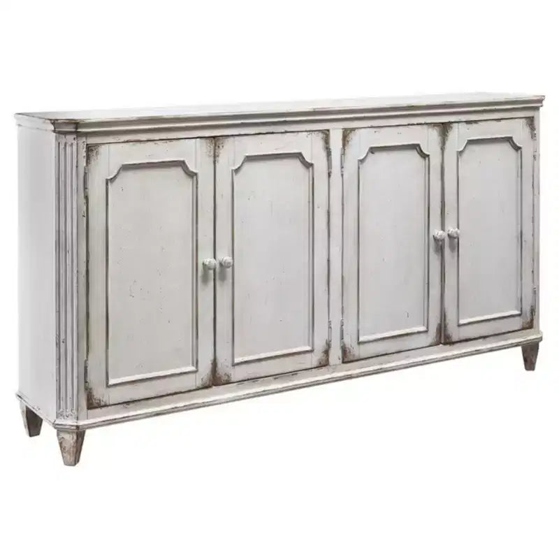 Meubles de rangement décoratifs Natura – Signature Design by Ashley : buffet de style rustique, surface en placage de bois, 4 portes