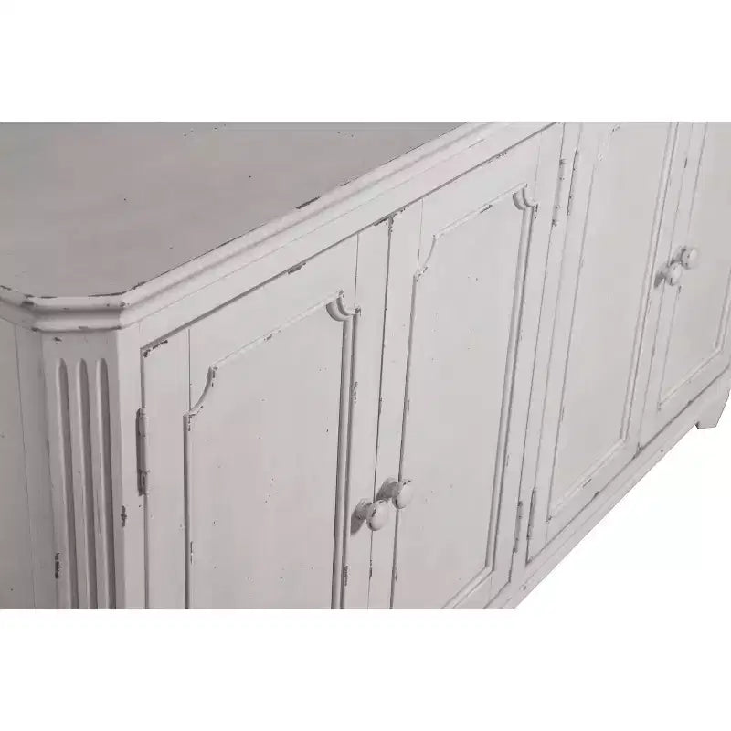 Meubles de rangement décoratifs Natura – Signature Design by Ashley : buffet de style rustique, surface en placage de bois, 4 portes