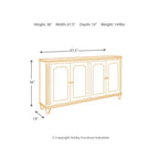 Meubles de rangement décoratifs Natura – Signature Design by Ashley : buffet de style rustique, surface en placage de bois, 4 portes