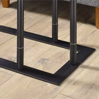 24/7 Shop At Home Callander Table d'appoint réglable en hauteur avec rangement dissimulé noir sable/gris clair : Finition métallique, Structure en acier