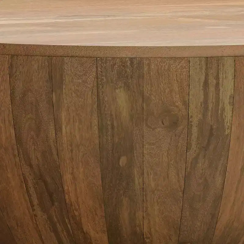 Table basse ronde Keystone en bois naturel - WyndenHall