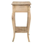 Table d'appoint Promenade 28" avec tiroir et étagère, couleur beige, de marque East at Main : Bois de manguier, aucun assemblage requis