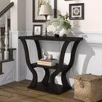 24/7 Shop At Home Table console de rangement transitoire Niccila 39 po Espresso