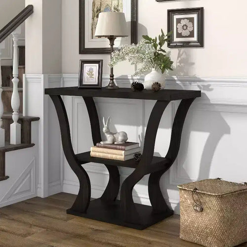 24/7 Shop At Home Table console de rangement transitoire Niccila 39 po Espresso