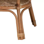 Baxton Studio Abbey Table basse en rotin antique marron naturel : Aucun assemblage requis, pieds à 4 points, 56,9 cm de hauteur