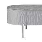 Table basse Yukino Acme Furniture, finition gris/chrome