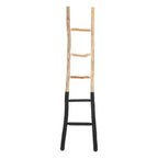 Storied Home Rustic Blanket Ladder Black: No Assembly, Decorative Accent, Towel Rack, Wood Frame, 5 Rungs