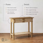 Nathan James Beacon Console en jonc de mer marron clair