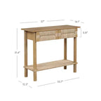 Nathan James Beacon Console en jonc de mer marron clair
