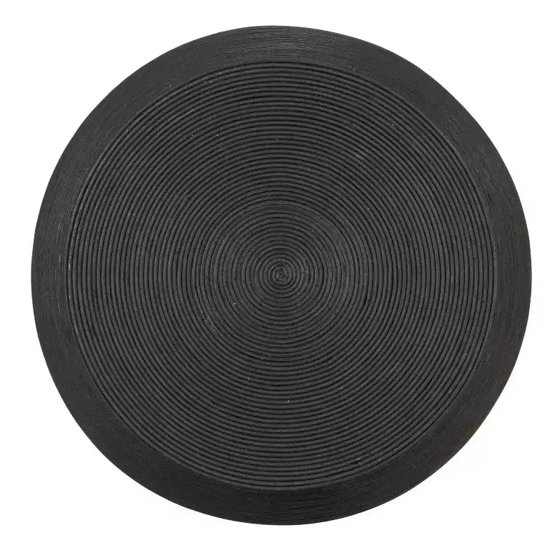 Table d'appoint ronde Storied Home Round Barrel Side Table noire