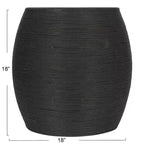 Table d'appoint ronde Storied Home Round Barrel Side Table noire
