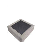 Table basse Salena 33" en tissu beige/osier gris - Acme Furniture : cadre carré en aluminium pour extérieur