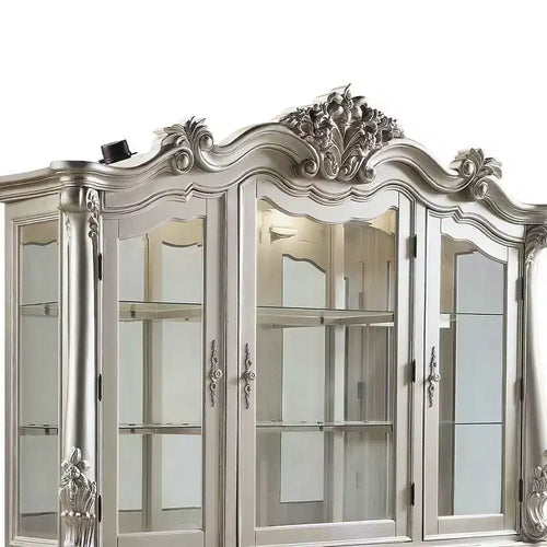 Meuble de rangement décoratif Bently Champagne de 76 po – Acme Furniture : Verre trempé, bois composite, aucun assemblage requis