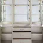 Meuble de rangement décoratif Bently Champagne de 76 po – Acme Furniture : Verre trempé, bois composite, aucun assemblage requis