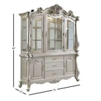 Meuble de rangement décoratif Bently Champagne de 76 po – Acme Furniture : Verre trempé, bois composite, aucun assemblage requis