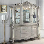 Meuble de rangement décoratif Bently Champagne de 76 po – Acme Furniture : Verre trempé, bois composite, aucun assemblage requis
