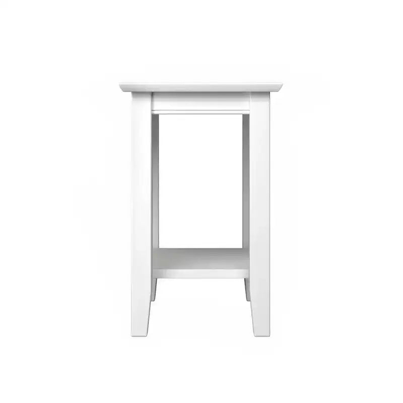 Table d'appoint Nantucket blanche - AFI : Bois massif, design à planches à rainures et languettes, écologique