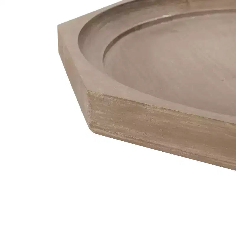 Table d'appoint de style champêtre Catawissa avec plateau octogonal naturel - Christopher Knight Home : Élégant piètement en pattes d'araignée, finition imitation bois