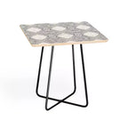 Square Holli Zollinger Playa Diamond Side Table Black/Black - Deny Designs: Minimalistic, Stain-Resistant, Steel Legs