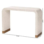 Table console en coquille capiz nacre beige/blanc/or bali & pari Carlyn
