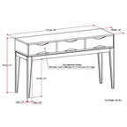 Table console/canapé WyndenHall Pearson en teck brun