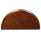 Console demi-lune - Merisier chocolat - Leick Home : Meuble d'entrée avec tiroir et étagère inférieure