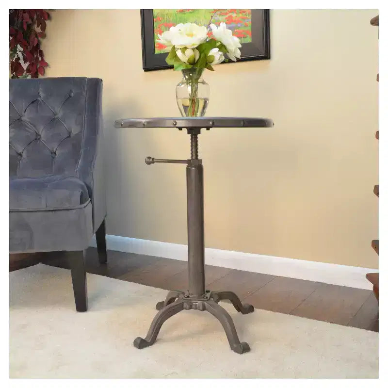 Carolina Living Oslin Restoration Table d'appoint réglable - Industrielle et Table