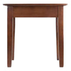 Table d'appoint Rochester avec tiroir, style Shaker - Noyer antique - Winsome : Table d'appoint carrée, pieds fuselés, rangement