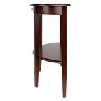 Winsome Concord Hall / Console Table, demi-lune avec tiroir et étagère – Noyer antique : Meuble d'entrée avec rangement, bois composite