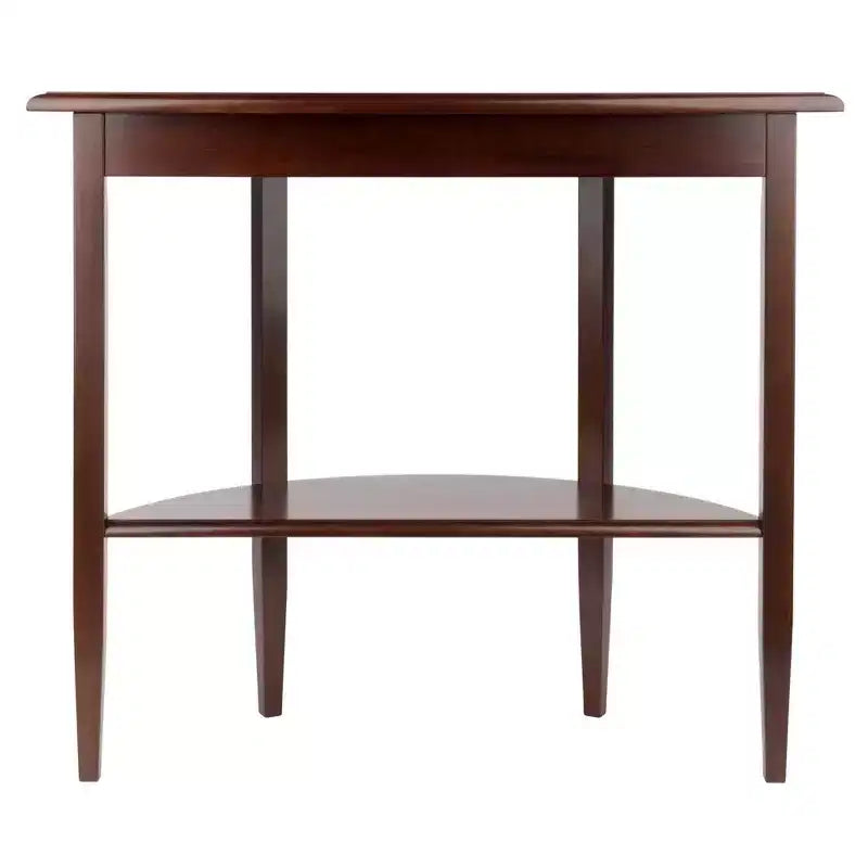 Winsome Concord Hall / Console Table, demi-lune avec tiroir et étagère – Noyer antique : Meuble d'entrée avec rangement, bois composite