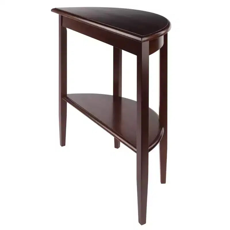 Winsome Concord Hall / Console Table, demi-lune avec tiroir et étagère – Noyer antique : Meuble d'entrée avec rangement, bois composite