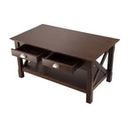 Table basse Xola avec 2 tiroirs - Cappuccino - Winsome