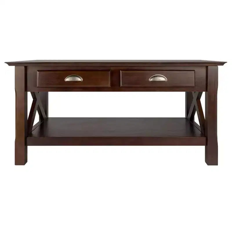 Table basse Xola avec 2 tiroirs - Cappuccino - Winsome