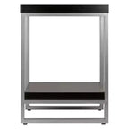 Table d'appoint Jared, tube d'acier émaillé - Espresso foncé - Winsome : 61 cm de hauteur, style contemporain, support d'imprimante, cadre en métal