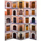 Séparateur de pièce en toile à portes doubles de 1,8 m de haut, 4 panneaux – Meuble oriental : Qualité galerie, aucun assemblage requis