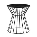 Lulu Side Table French Black - Adore Decor: Mid-Century Modern, No Assembly, Round MDF Top