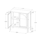 Meuble d'appoint 2 portes New Bedford noir - Threshold™ : Rangement élégant, ferrures finition étain, placage bois