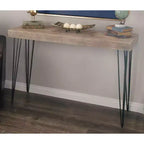 Console moderne rectangulaire en bois brun - Olivia & May