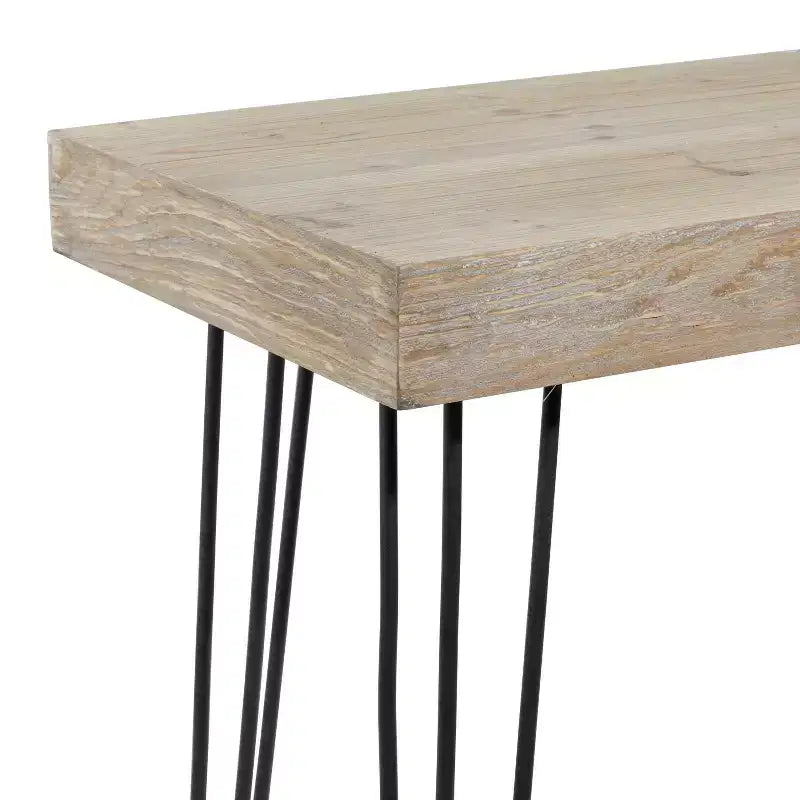 Console moderne rectangulaire en bois brun - Olivia & May