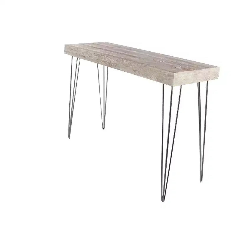 Console moderne rectangulaire en bois brun - Olivia & May