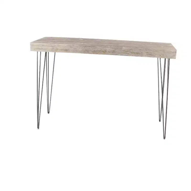 Console moderne rectangulaire en bois brun - Olivia & May