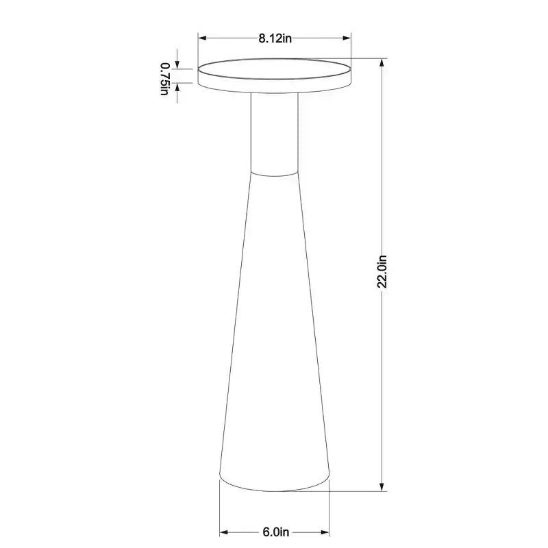 Table d'appoint ronde en métal lisse Alester noire - Threshold™