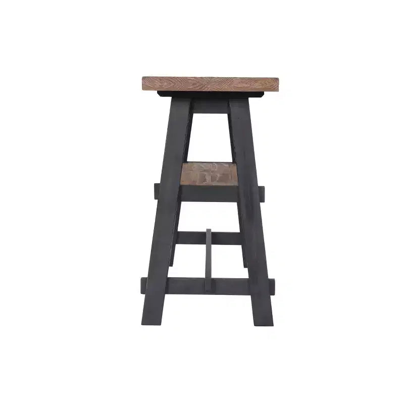 Console 48 po en bois massif Odin avec étagère noir – Meubles Alaterre : style mi-siècle, cadre en pin, facile à assembler