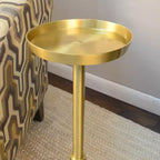 Carolina Living Barclay Petite table d'appoint pour boissons Or