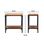 Table d'appoint Overland métal brun/noir - Serta