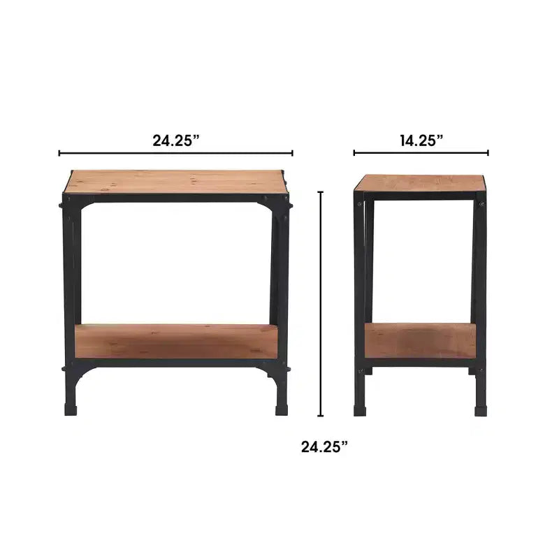 Table d'appoint Overland métal brun/noir - Serta