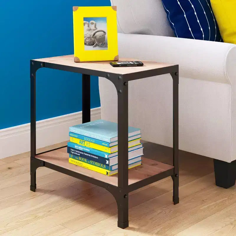 Table d'appoint Overland métal brun/noir - Serta