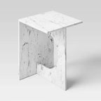 Table d'appoint effet marbre blanc - Threshold™